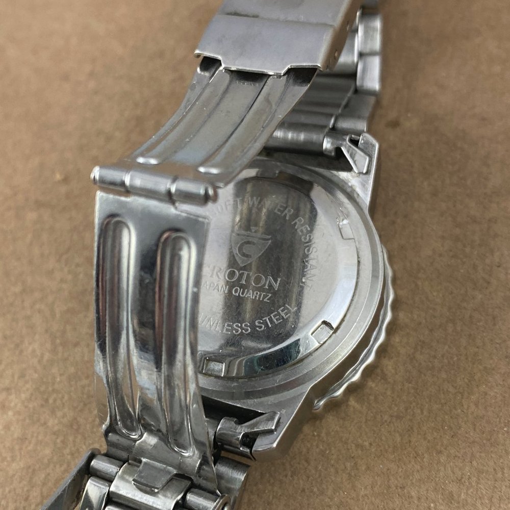 Croton Quartz Stainless Steel Sports Watch Gem